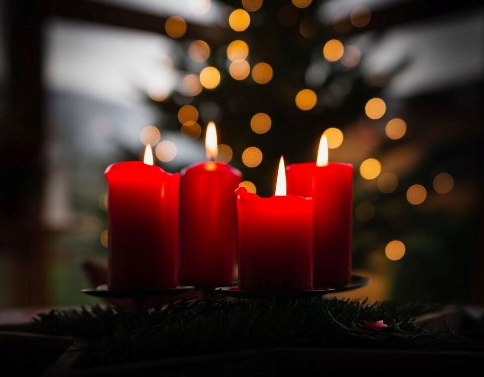 Christmas memorial candles