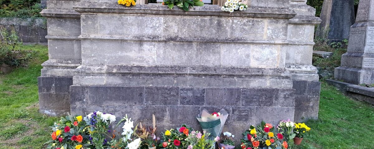 Flowers laid at Rajah Rammohun Roy’s grave