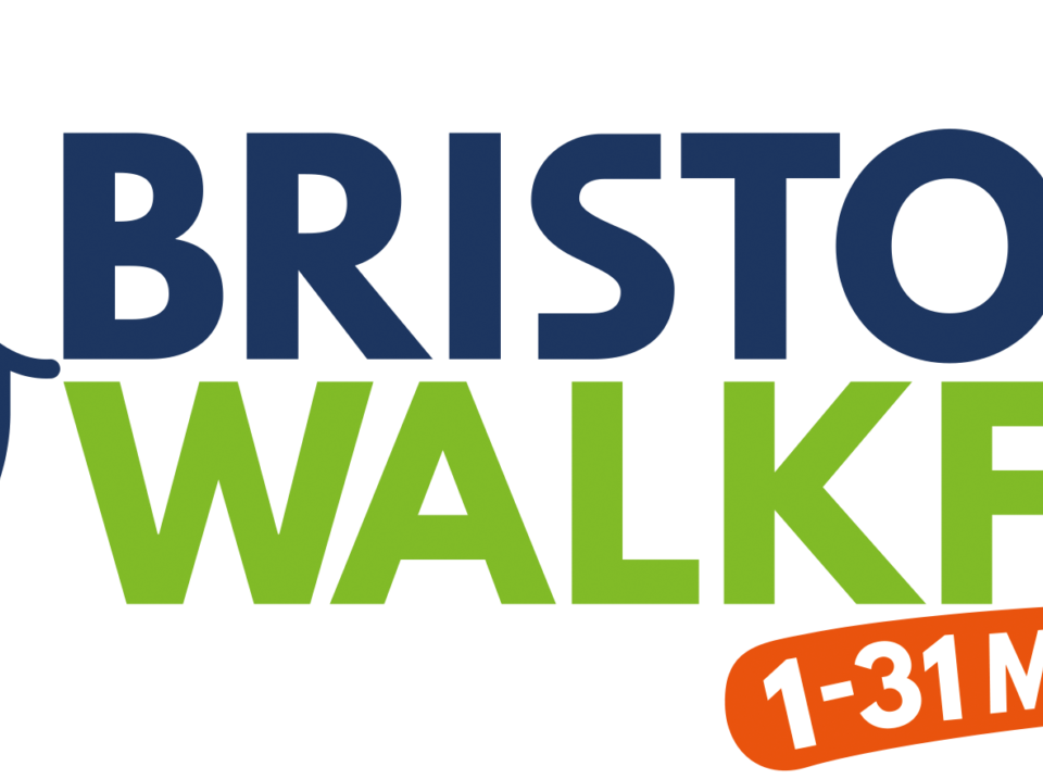 Bristol Walk festival 2024 logo in blue green and orange