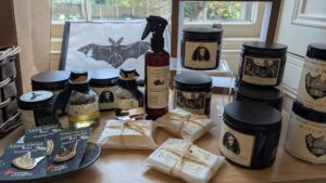 Image shows a range of The Haunts Curiosity Shoppe products