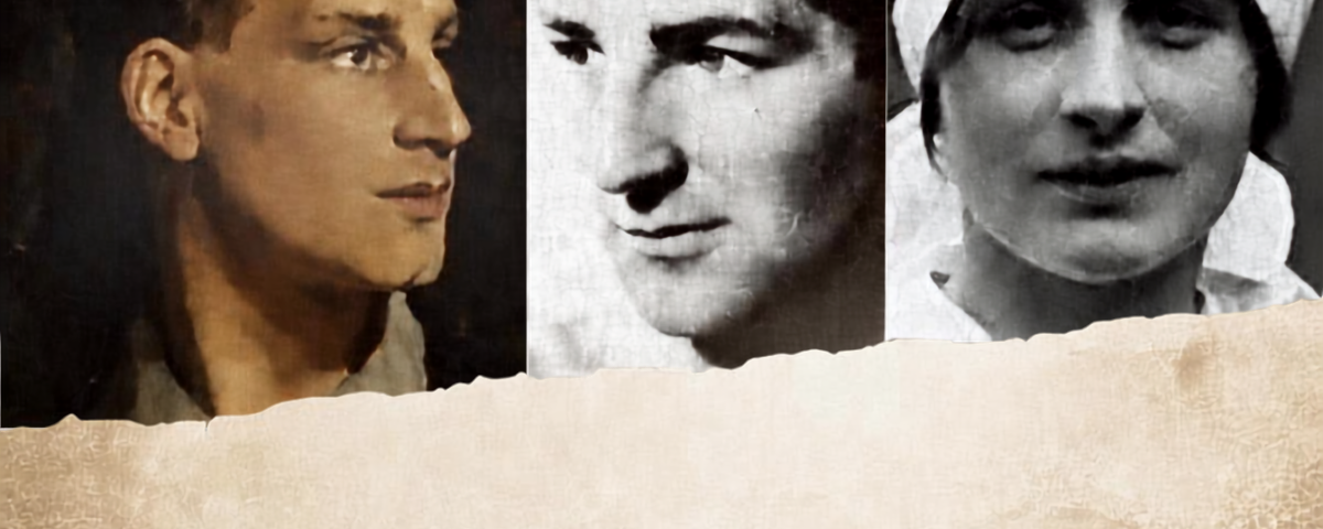 Composite image of Wilfred Owen, Siegfried Sassoon, and Vera Brittain