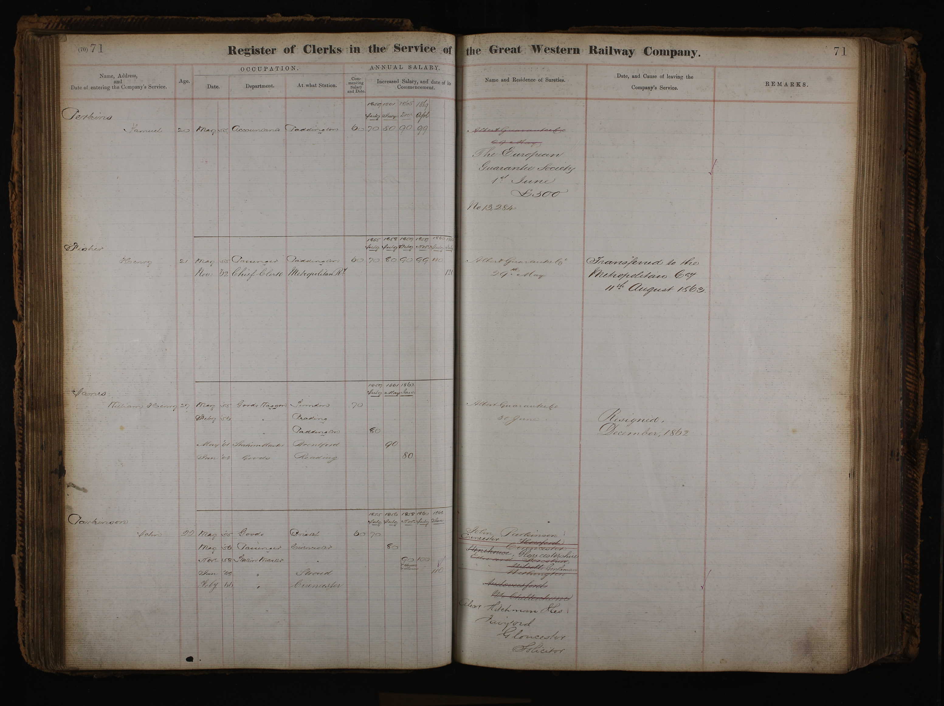 An old ledger with faint writing